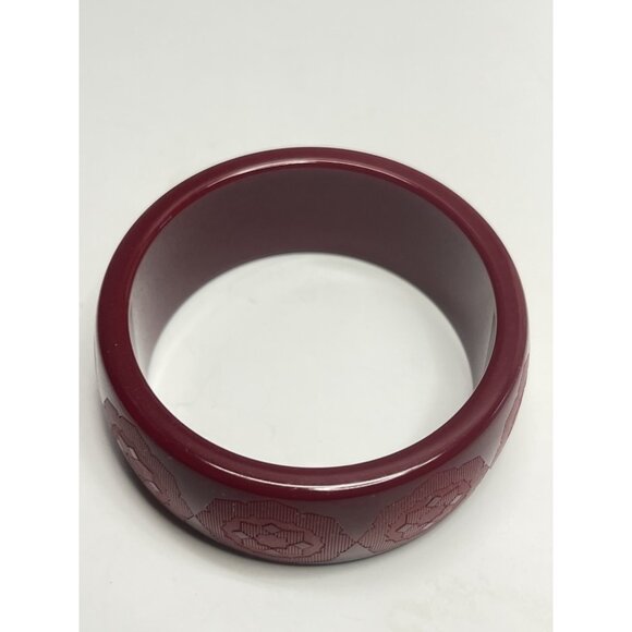 Tiffany & Co. Paloma Picasso Red Wide Bangle Resin Zellige Bracelets 7 1/2" - Picture 10 of 11